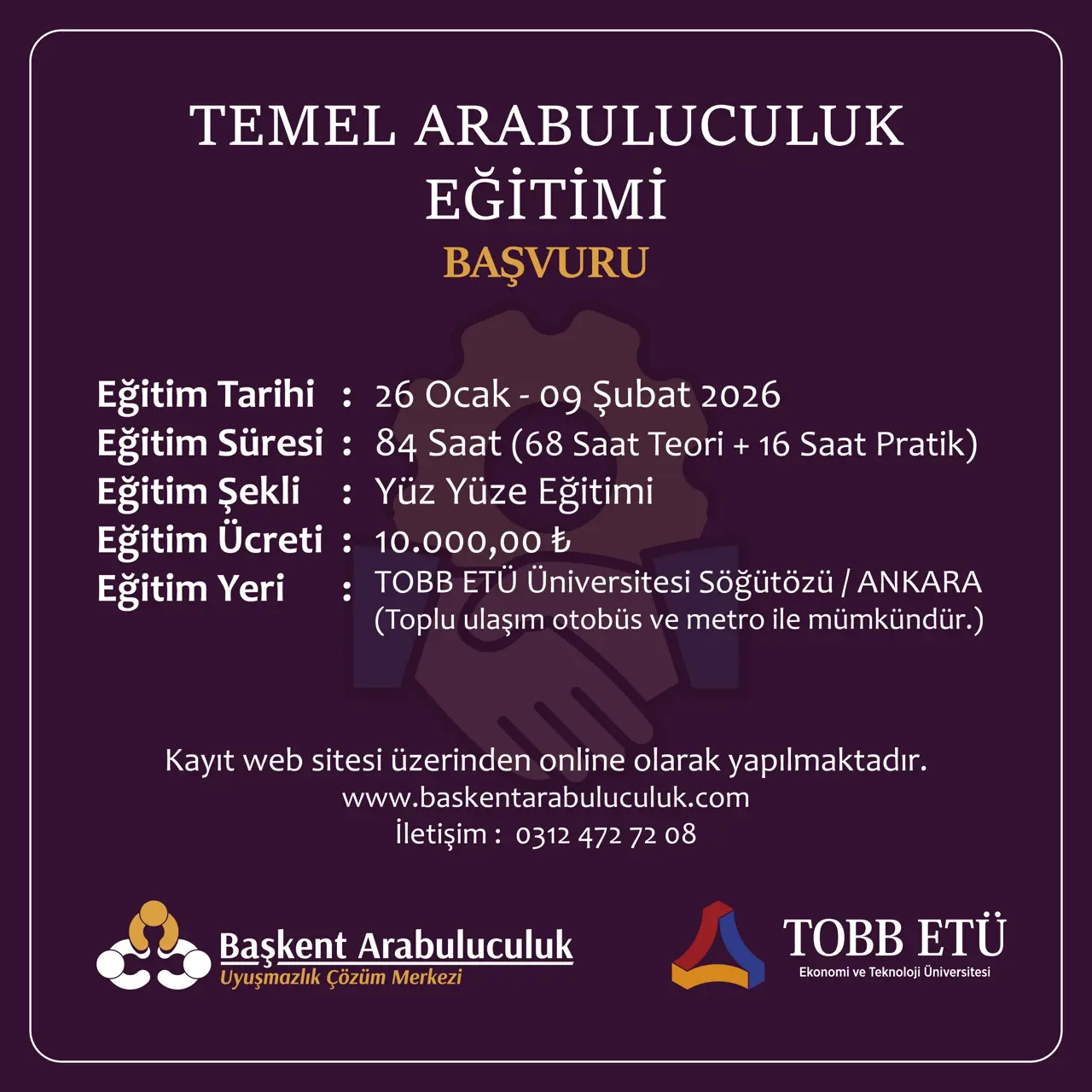 TEMEL ARABULUCULUK EĞİTİMİ