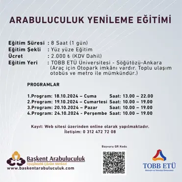 TEMEL ARABULUCULUK YENİLEME EĞİTİMİ