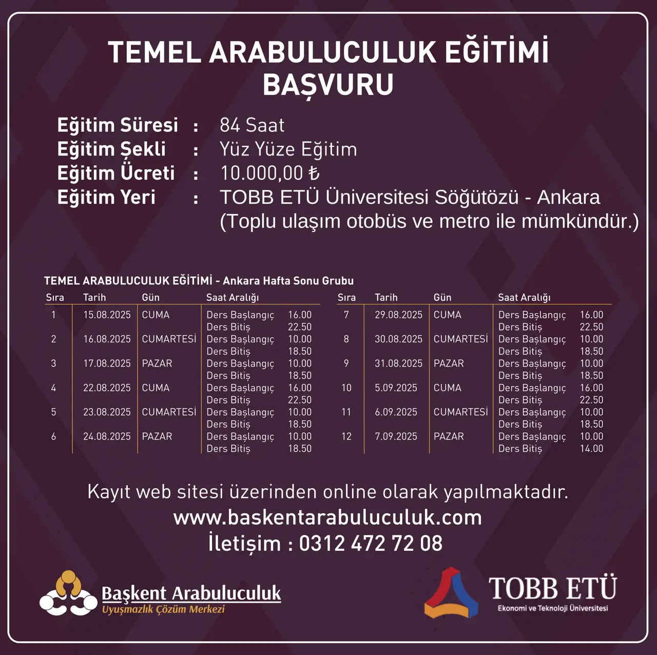 TEMEL ARABULUCULUK EĞİTİMİ